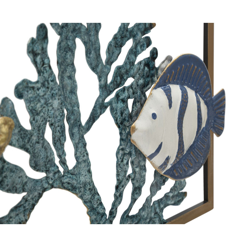 Pannello In Ferro Fish cm 50,2x3,8x50,2