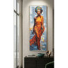 Dipinto Su Tela Con Cornice Daphne -b- cm 52x4,5x152