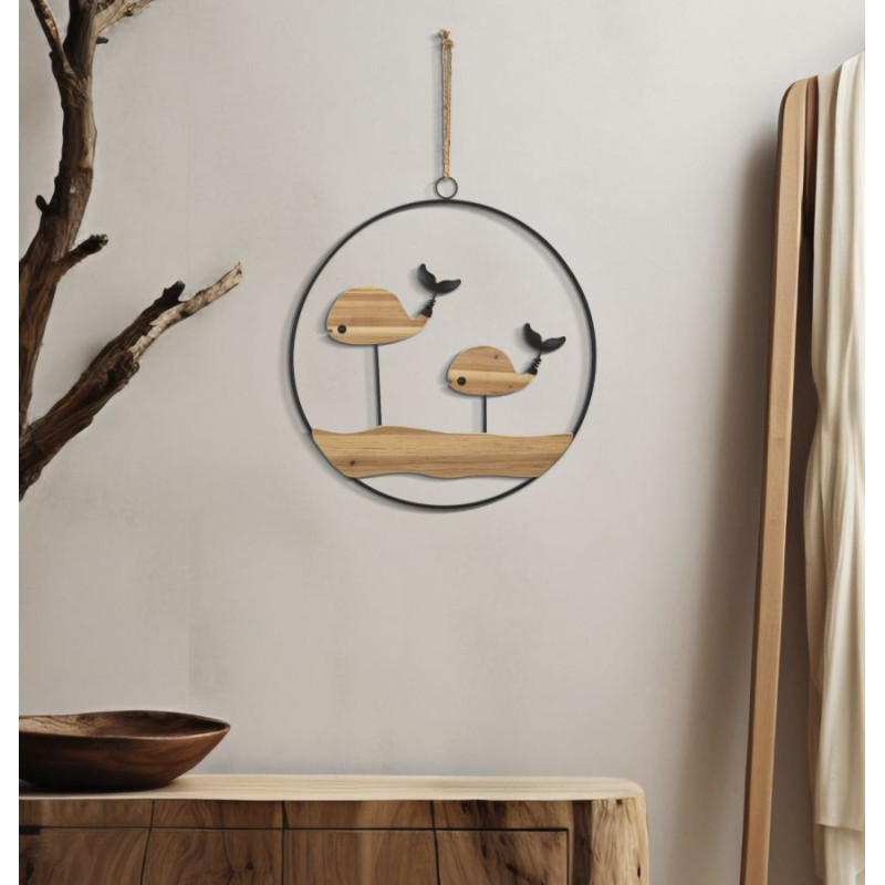 Pannello Da Muro Balene cm 56x2x60