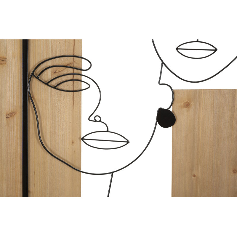 Pannello Da Muro Faces Ferro E Wood cm 63x2x90