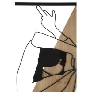 Zoom Pannello Da Muro Strip -a- Ferro E Wood cm 50x2x90