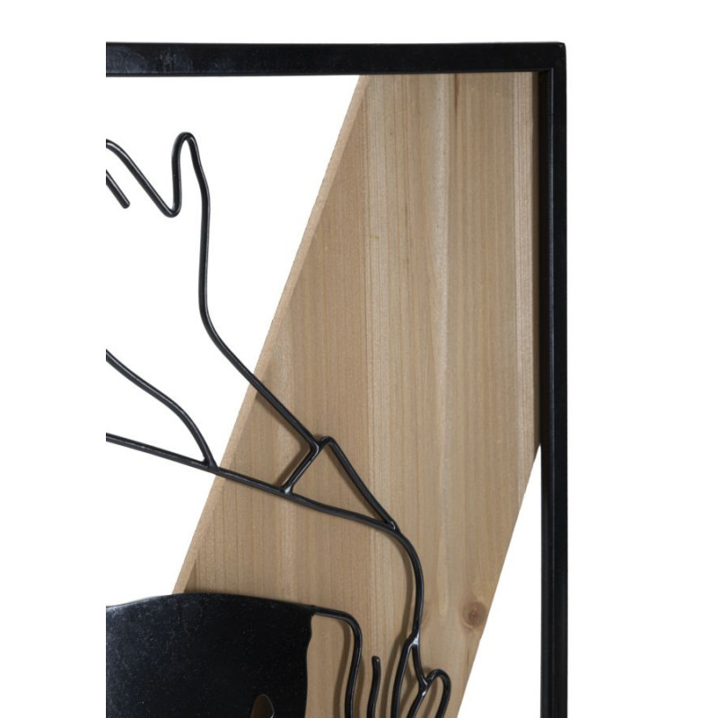 Pannello Da Muro Strip -a- Ferro E Wood cm 50x2x90