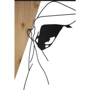 Zoom Pannello Da Muro Strip -b- Ferro E Wood cm 50x2x90