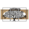 Pannello Da Muro Tree Ferro E Wood Set 3pz cm 176x2x90 (63x2x90-50x2x90)