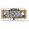 Pannello Da Muro Tree Ferro E Wood Set 3pz cm 176x2x90 (63x2x90-50x2x90)
