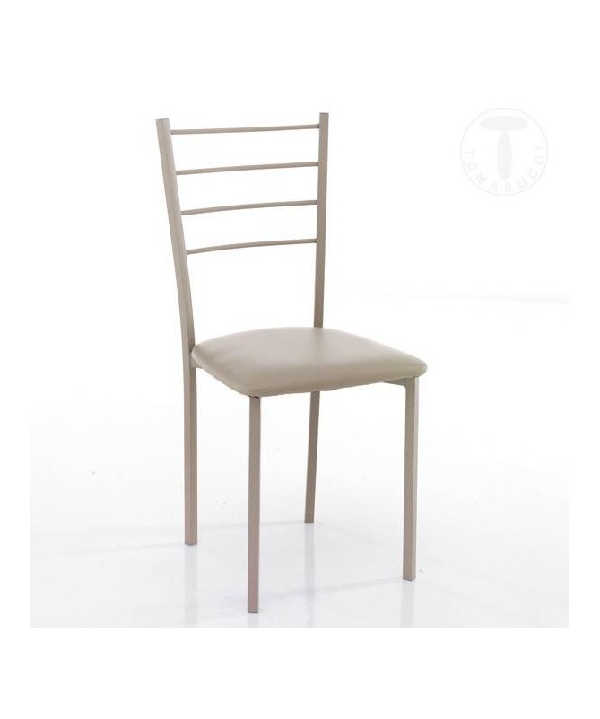Sedia Just in pelle sintetica- set da 4 tortora