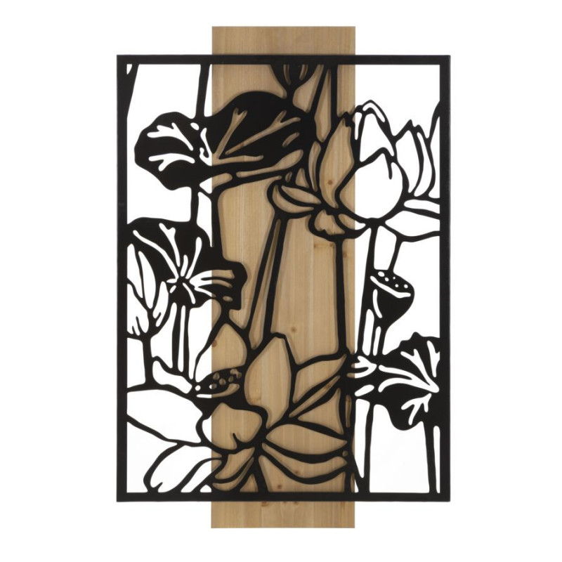Pannello Da Muro Lotus Ferro E Wood cm 60x2x90