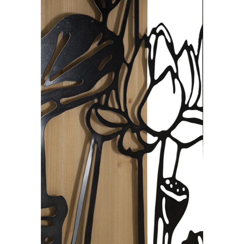Pannello Da Muro Lotus Ferro E Wood cm 60x2x90