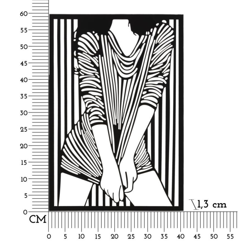 Pannello Da Muro Fashionable cm 40x1,3x60