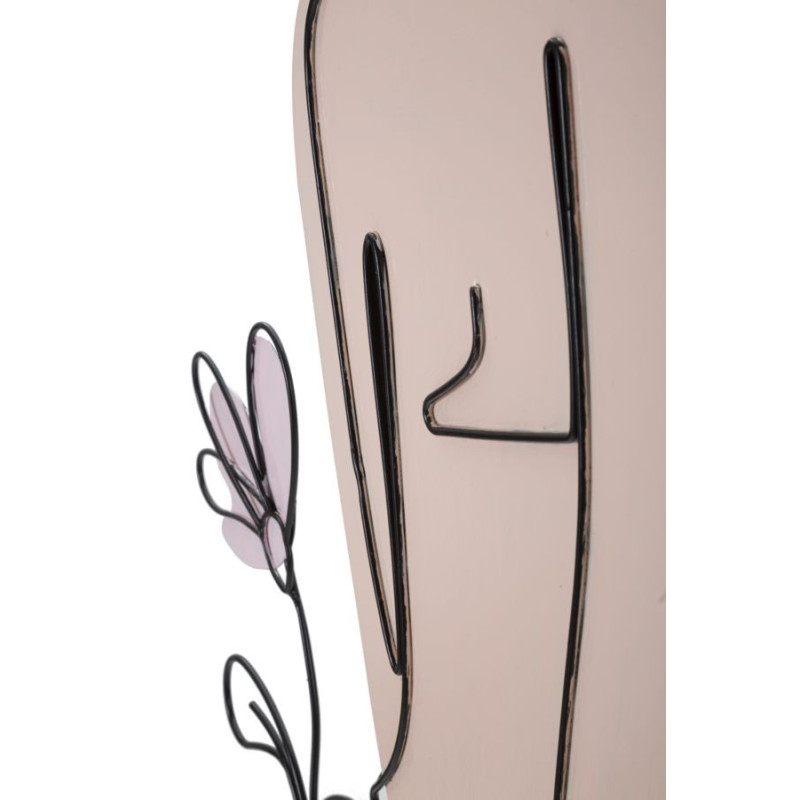 Pannello Da Muro Lady W/flower cm 80x1,3x90