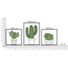 Pannello Da Muro Cactus Set 3pz 33x1,3x46,5-33x1,3x33