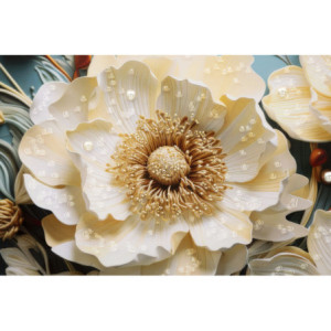 Zoom Dipinto Su Tela Laccato Narcy -b- Con Cornice cm 82x4x82
