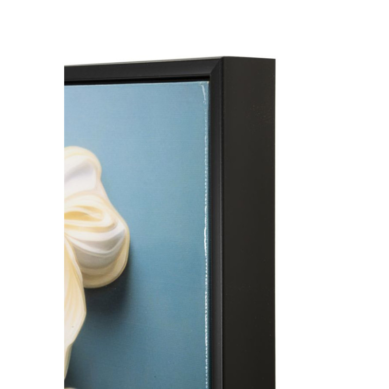 Dipinto Su Tela Laccato Narcy -b- Con Cornice cm 82x4x82