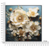 Dipinto Su Tela Laccato Narcy -b- Con Cornice cm 82x4x82