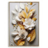 Dipinto Su Tela Laccato Flora Con Cornice cm 42x3,5x62