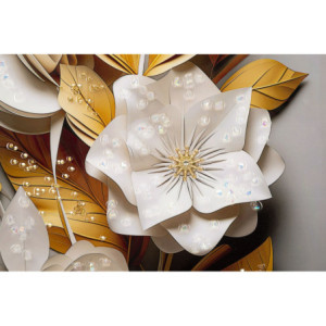 Zoom Dipinto Su Tela Laccato Flora Con Cornice cm 42x3,5x62