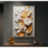 Dipinto Su Tela Laccato Flora Con Cornice cm 42x3,5x62
