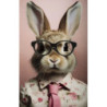 Dipinto Su Tela Laccato Bunny Con Cornice cm 62,5x2,8x62,5