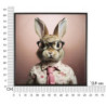 Dipinto Su Tela Laccato Bunny Con Cornice cm 62,5x2,8x62,5
