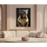Dipinto Su Tela Laccato Bully Con Cornice cm 62x4x82