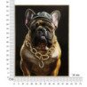 Dipinto Su Tela Laccato Bully Con Cornice cm 62x4x82