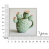 Stampa Su Tela Laccata Con Cornice Vasetto Cactus -c- cm 40x2,8x40