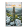 Stampa Su Tela Laccata Con Cornice Cactus -a- cm 60x4x90
