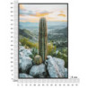 Stampa Su Tela Laccata Con Cornice Cactus -a- cm 60x4x90