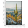 Stampa Su Tela Laccata Con Cornice Cactus -b- cm 60x4x90