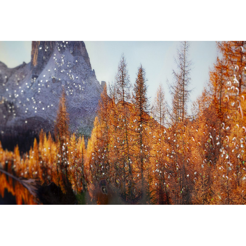 Stampa Su Tela Laccata Con Cornice Lake cm 90x4x60