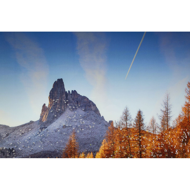 Stampa Su Tela Laccata Con Cornice Lake cm 90x4x60