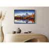 Stampa Su Tela Laccata Con Cornice Lake cm 90x4x60