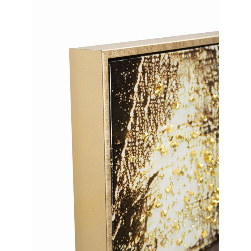 Dipinto Su Tela Laccato Nairobi Con Cornice -b- cm 52x4x102