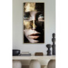 Dipinto Su Tela Laccato Nairobi Con Cornice -b- cm 52x4x102