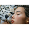 Dipinto Su Tela Laccato Moira Con Cornice -a- cm 52x4x102