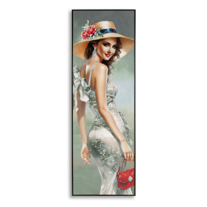 Dipinto Su Tela Laccato Elegant Con Cornice -a- cm 52x4,5x152