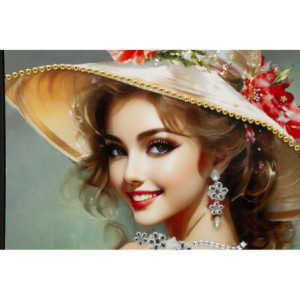 Zoom Dipinto Su Tela Laccato Elegant Con Cornice -b- cm 52x4,5x152