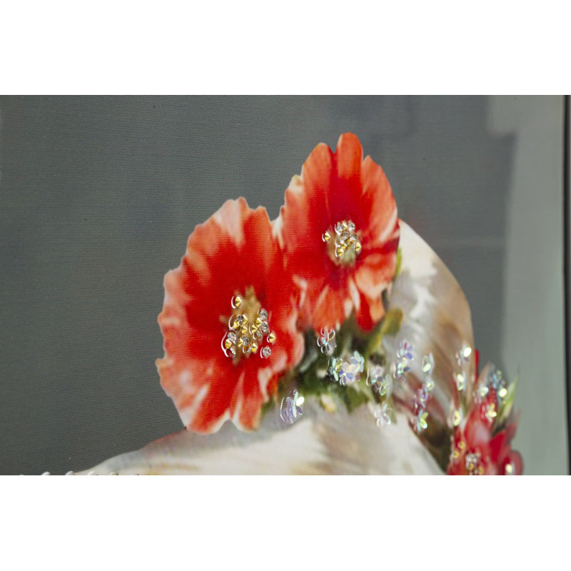 Dipinto Su Tela Laccato Elegant Con Cornice -b- cm 52x4,5x152