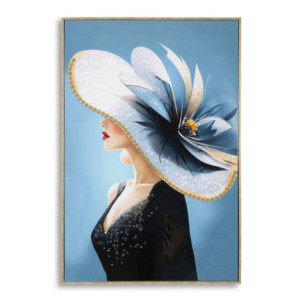 Dipinto Su Tela Laccato Dori Con Cornice -b- cm 62x4x92