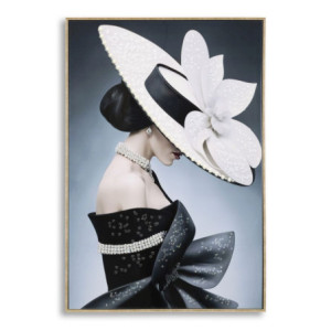 Dipinto Su Tela Laccato Marty Con Cornice -a- cm 62x4x92