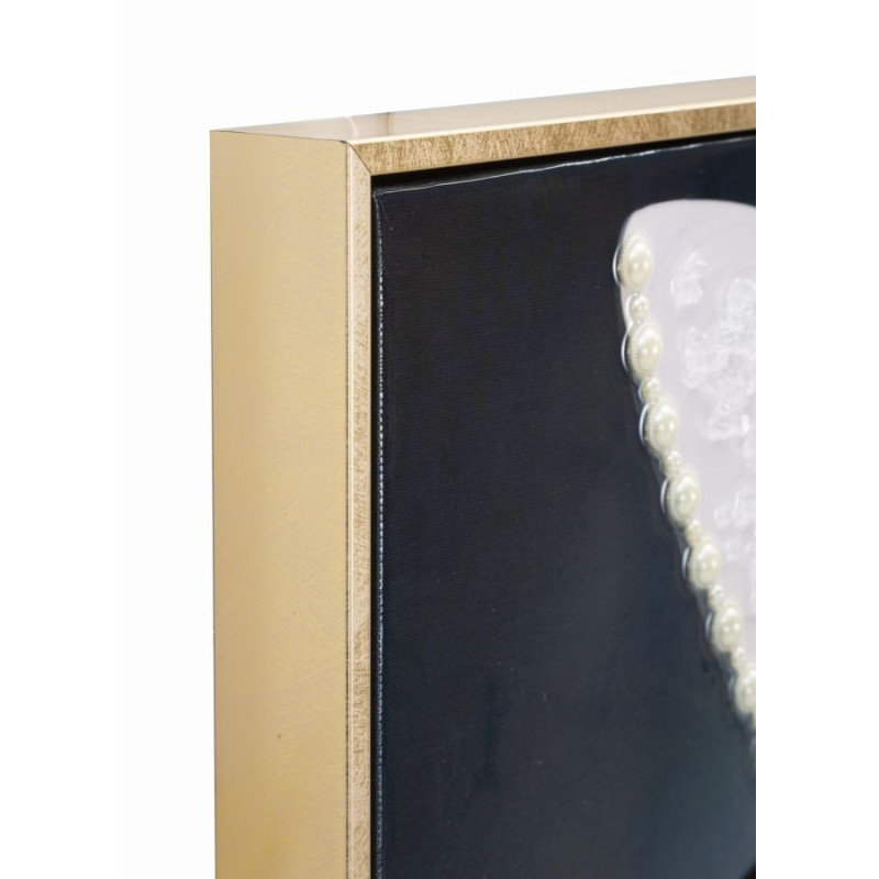 Dipinto Su Tela Laccato Marty Con Cornice -a- cm 62x4x92
