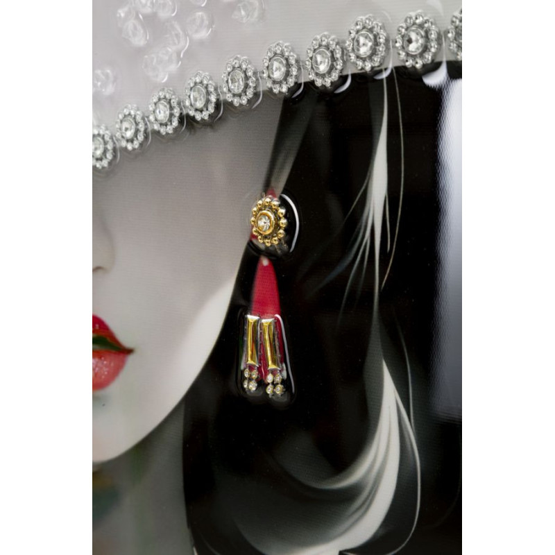 Dipinto Su Tela Laccato Marty Con Cornice -a- cm 62x4x92