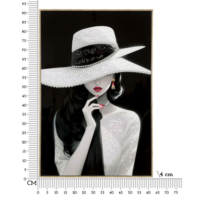 Dipinto Su Tela Laccato Marty Con Cornice -a- cm 62x4x92
