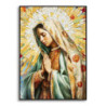 Dipinto Su Tela Laccato Madonna -a- Con Cornice cm 72x4x102