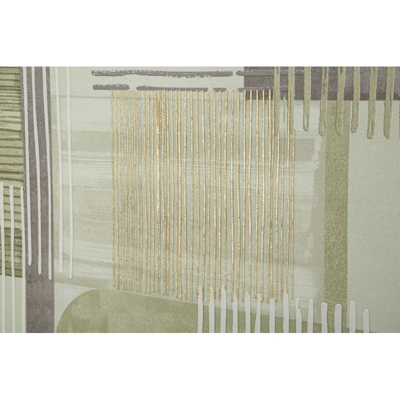 Stampa Dipinta Su Tela Lignes Con Cornice -a- cm 60x3x60
