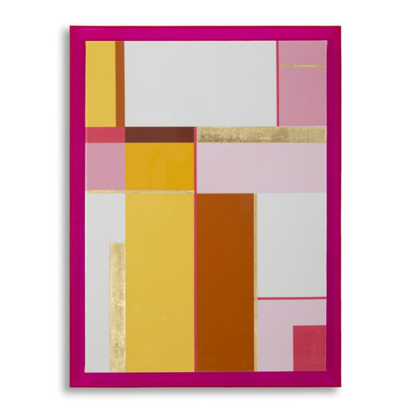 Stampa Su Tela Laccatto Acrylic Con Cornice -b- cm 60x3,3x80