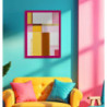 Stampa Su Tela Laccatto Acrylic Con Cornice -b- cm 60x3,3x80