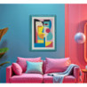 Stampa Su Tela Picassy Con Cornice -a- cm 50x3,3x70