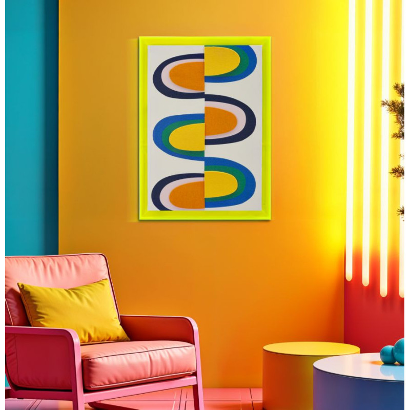 Stampa Su Tela Pop Art Con Cornice -a- cm 50x3,3x70