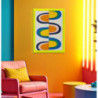 Stampa Su Tela Pop Art Con Cornice -a- cm 50x3,3x70